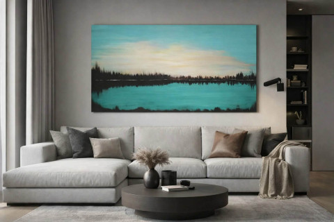 Krajinka, abstraktní obraz moderní abstrakce abstraktní malovaný obraz 