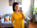 Dámské šaty hořčice L/XL
