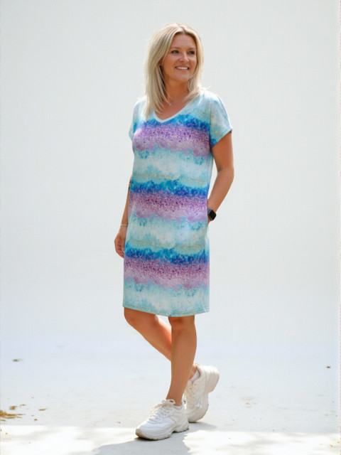 Dámské šaty Duha M/L letní bavlna lehké mušelin 