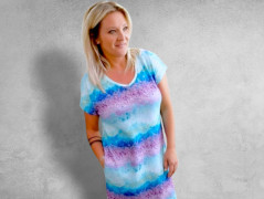 Dámské černé bavlněné šaty-S/M