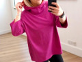 Dámský top s kapucí Fuchsie - L/XL