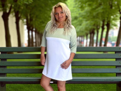 Dámské šaty Blue lístek - S/M