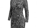 Dámské svetrové šaty zebra