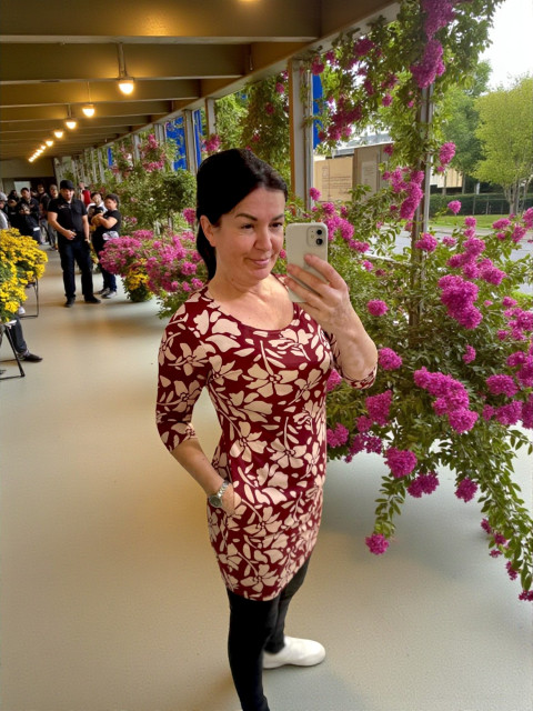 Dámské šaty květiny - vínové  Dámské šaty květiny - vínové