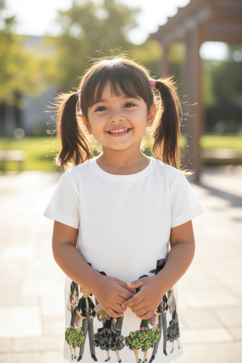 Dětské šaty bílé 122/128  Dětské šaty bílé 122/128