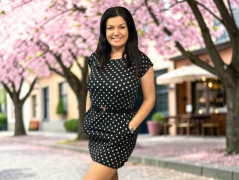 Dámské šaty Blue lístek - S/M