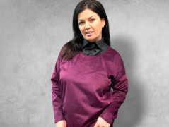 Dámské šaty vínové - S/M,L/XL