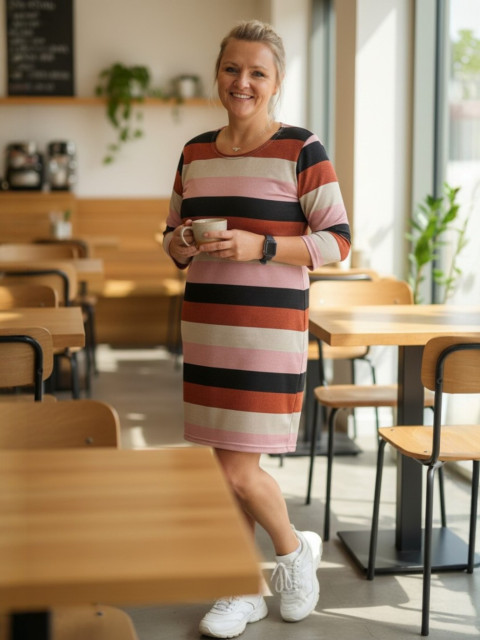 Dámské lurexové šaty - S/M,M/L,L/XL šaty hřejivé šatky melírované svetrové 