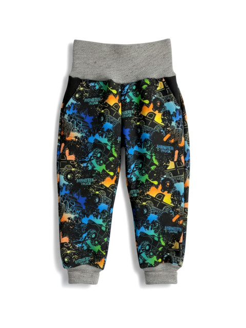 Dětské softshell kalhoty Auto-98 dětské kalhoty bavlněné tepláky hořčicové baggy 