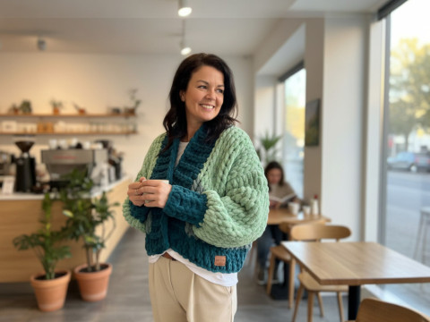 Dámský svetr Hrášek - M 