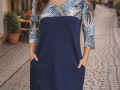 Dámské šaty Blue lístek - S/M