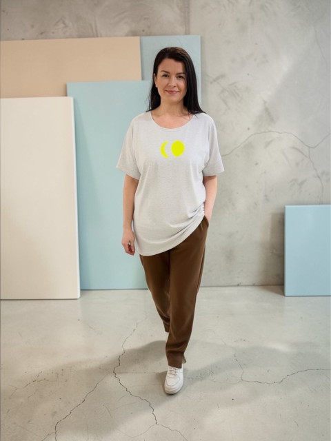 Maxi triko šedé - L/XL tunika halenka triko top tričko tmavá 