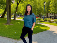 Dámské černobílé triko - M/L