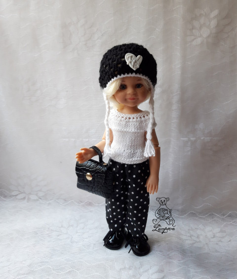 čepička na panenku Paola Reina panenka čepička tričko klobouček šatičky botičky oblečky pro panenky doplnky paola reina 