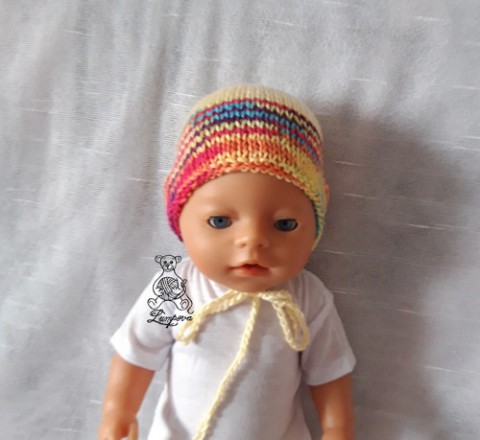 pro baby born čepička sleva dárek panenka čepice čepička hračka handmade baby born ruční práce sestřička 