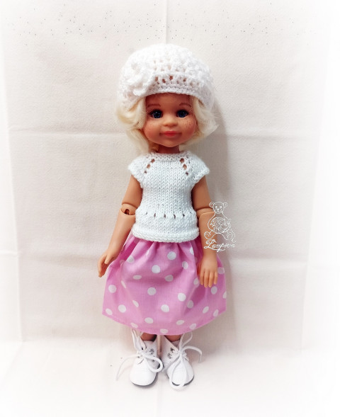 čepička panenka halenka čepička svetr tričko klobouček šatičky svetřík botičky oblečky sukénka pro panenky doplnky paola reina 