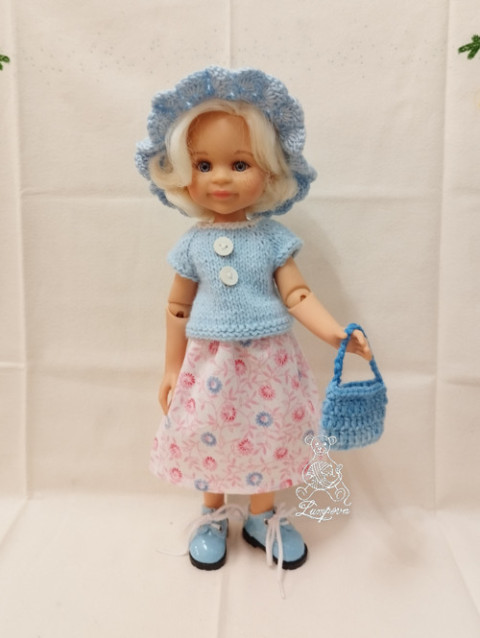 klobouček panenka halenka čepička klobouk svetr tričko klobouček šatičky svetřík botičky oblečky sukénka pro panenky doplnky paola reina 