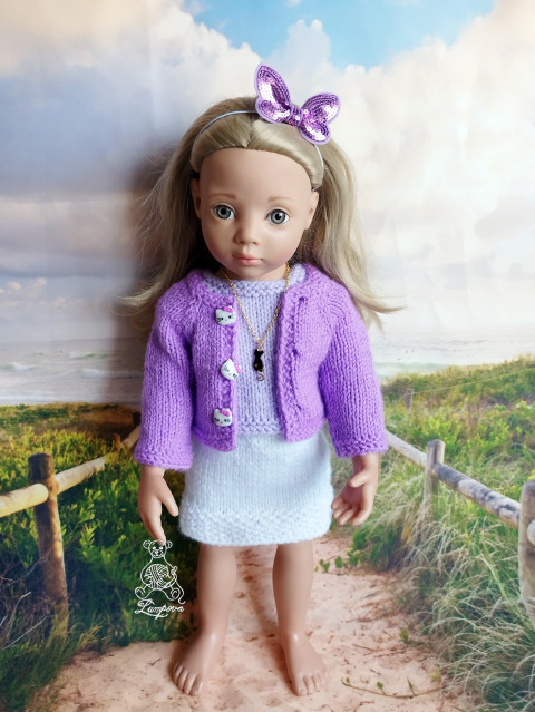 svetřík pro Gotz dárek čepice čepička miminko souprava rekvizita kalhoty pletená novorozenec na focení katata čepeček newborn moher čepec 