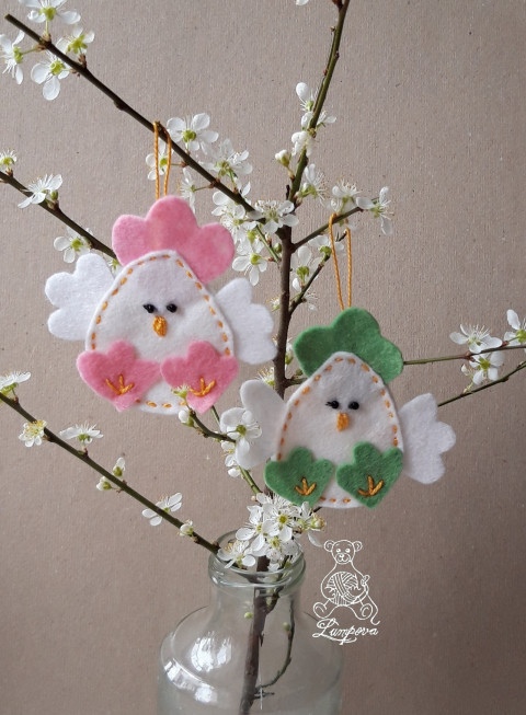 slípky velikonoční dekorace ptáček šití slepice ozdoba ptáčci velikonoční filc vajíčko plst ruční práce velikonce slípka slepička 