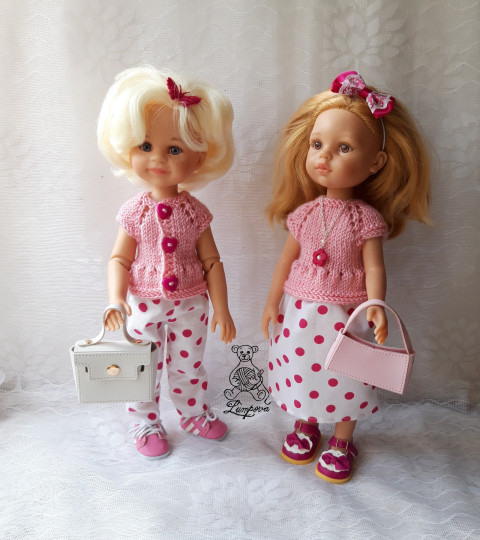 sukénka panenka čepice čepička nákrčník botičky oblečky pro panenky doplnky paola reina paola reina 