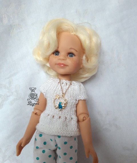 Náhrdelník pro panenku Paolka náhrdelník dárek děti panenka halenka čepička přívěšek oblečení bižuterie kalhoty tričko klobouček oblečky doplňek sukénka pro panenky gotz 