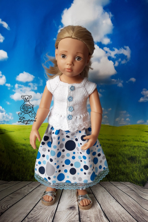 Halenka pro Gotz dárek děti panenka halenka šaty oblečení knoflík šatičky ruční práce pro panenky doplnek gotz 