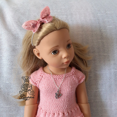 čelenka pro Gotz náhrdelník dárek děti panenka halenka čepička přívěšek květ oblečení čelenka gumička bižuterie kalhoty tričko klobouček oblečky doplňek sukénka do vlasů pro panenky paola reina gotz 