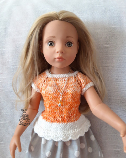 Náhrdelník pro panenku Gotz náhrdelník dárek děti panenka halenka čepička přívěšek květ oblečení čelenka gumička bižuterie kalhoty tričko klobouček oblečky doplňek sukénka do vlasů pro panenky paola reina gotz 