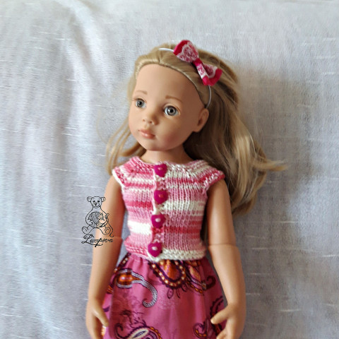 čelenka na panenku Gotz náhrdelník dárek děti panenka halenka čepička přívěšek květ oblečení čelenka gumička bižuterie kalhoty tričko klobouček oblečky doplňek sukénka do vlasů pro panenky paola reina gotz 