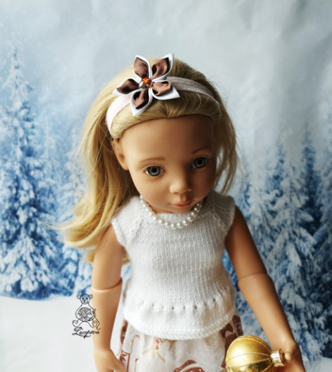 čelenka pro Gotz náhrdelník dárek děti panenka halenka čepička přívěšek květ oblečení čelenka gumička bižuterie kalhoty tričko klobouček oblečky doplňek sukénka do vlasů pro panenky paola reina gotz 
