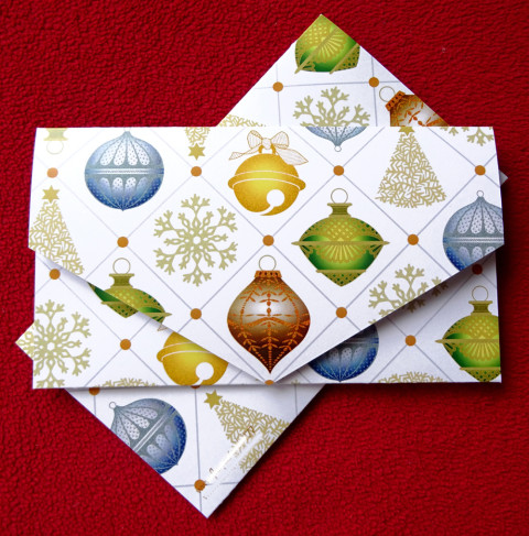 Darovací obálka - VÁNOCE V BÍLÉ červená dárek zelená modrá vánoce bílá přání vánoční ozdoba kapsička peníze okrová stromeček advent vločka voucher obálka vstupenky 