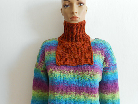 Velký nákrčník merino pánský dámský rezavá nákrčník merino  Velký nákrčník merino pánský dámský rezavá nákrčník merino