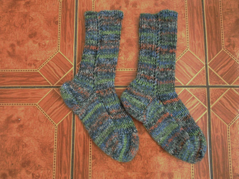 Velmi teplé ponožky s merinem 42-43 zelená modrá šedá akryl ponožky vlna merino 