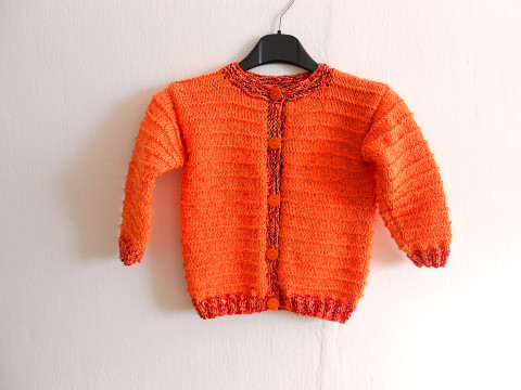 Svetřík s merinem. vel. 92-98 červená oranžová růžová svetr akryl merino 