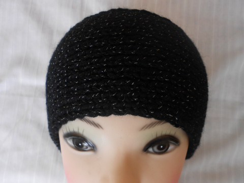 Dámská čelenka ruční zlatá černá pružná dámská čelenka 