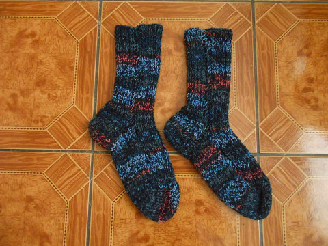 Teplé ponožky s vlnou 46-47 modrá růžová šedá akryl ponožky vlna 46 47 