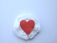 Pletená ozdoba lístky 3 kusy větší