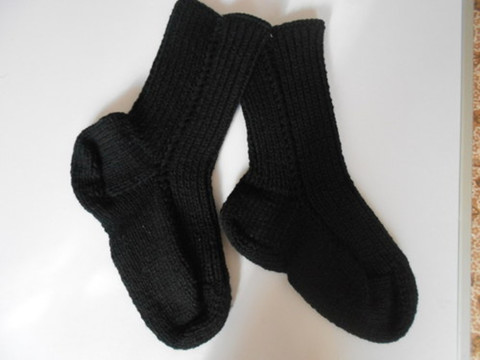 Teplé ponožky s vlnou 48-49 černá ponožky vlna akryl 