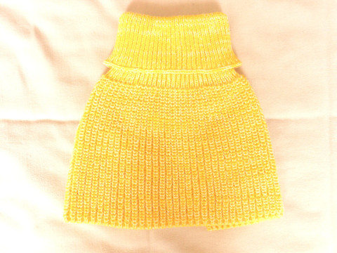 Kojenecký pletený nákrčník bílá žlutá akryl nákrčník kojenec 