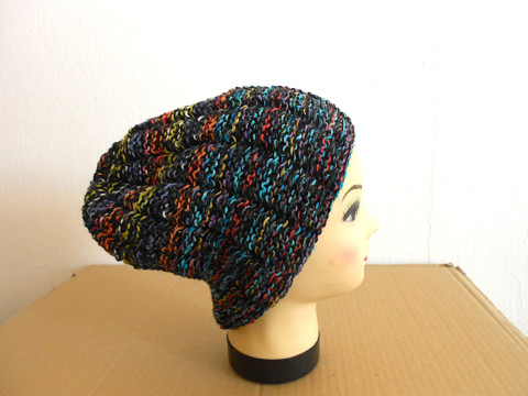 Velká čepice UNI s merinem čepice černá šedá akryl khaki merino 