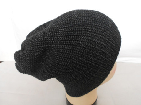 Univerzální čepice, hučka - vlna čepice černá šedá akryl vlna hučka 