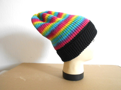 Čepice s vlnou zelená modrá růžová čepice černá akryl vlna 