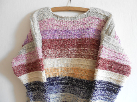 Svetr s merinem vel. M,L fialová růžová bavlna svetr béžová akryl vlna merino 