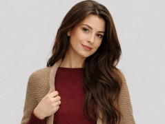 Pletená vesta - barva cihlová