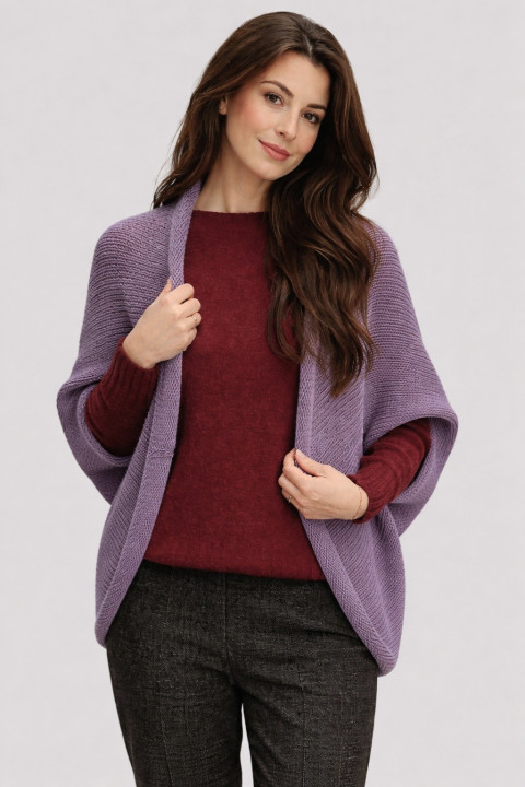 Pletená vesta - barva levandulová pletená vesta ručně pletená vesta 