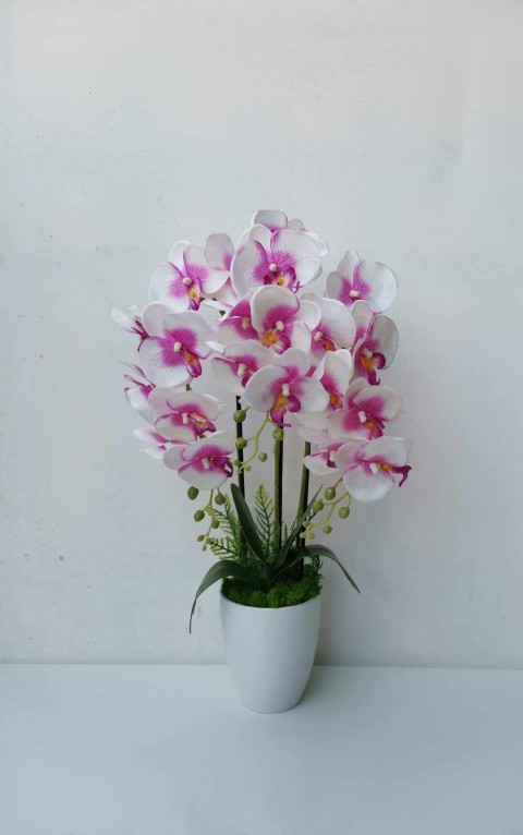 Umělá orchidej, 62 cm dekorace květina umělá orchidej 