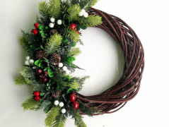 Věnec na dveře podzim, zima