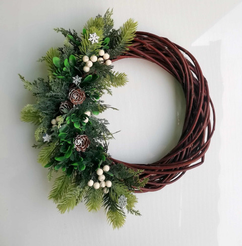 Věnec na dveře podzim, zima podzim věnec na dveře zimní dekorace zimní věnec  Věnec na dveře podzim, zima podzim věnec na dveře zimní dekorace zimní věnec