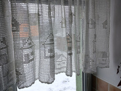 záclonka - šachovnice