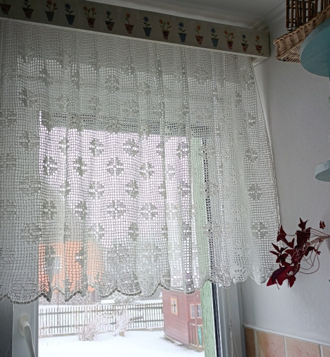 záclonka - čtyřlístky okno záclona 